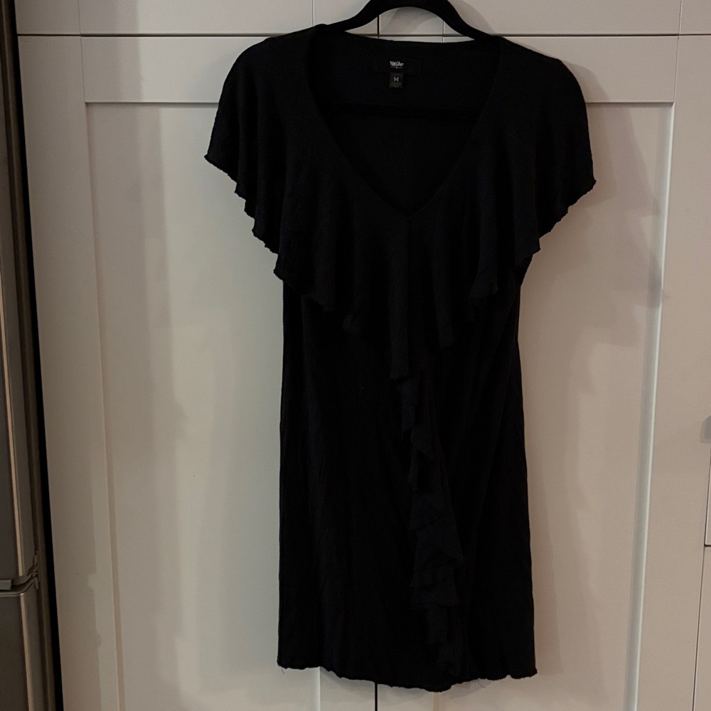 Mossimo Supply Co. Black Ruffle V-Neck dress